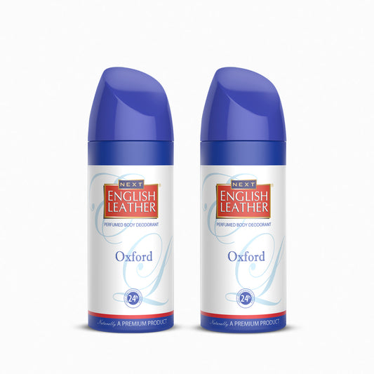NEXT ENGLISH LEATHER Oxford White Perfumed body Deodorant for Men and Women - 2 x 150ml each