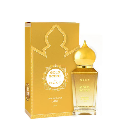 Next Care Gold Scent Attar for Men & Women | Raspberry, Bulgarian Rose and Agarwood(Oud) Fragrance Notes | Long-Lasting Non-Alcoholic Roll-On Attar | Ideal Gift |12ML Pack