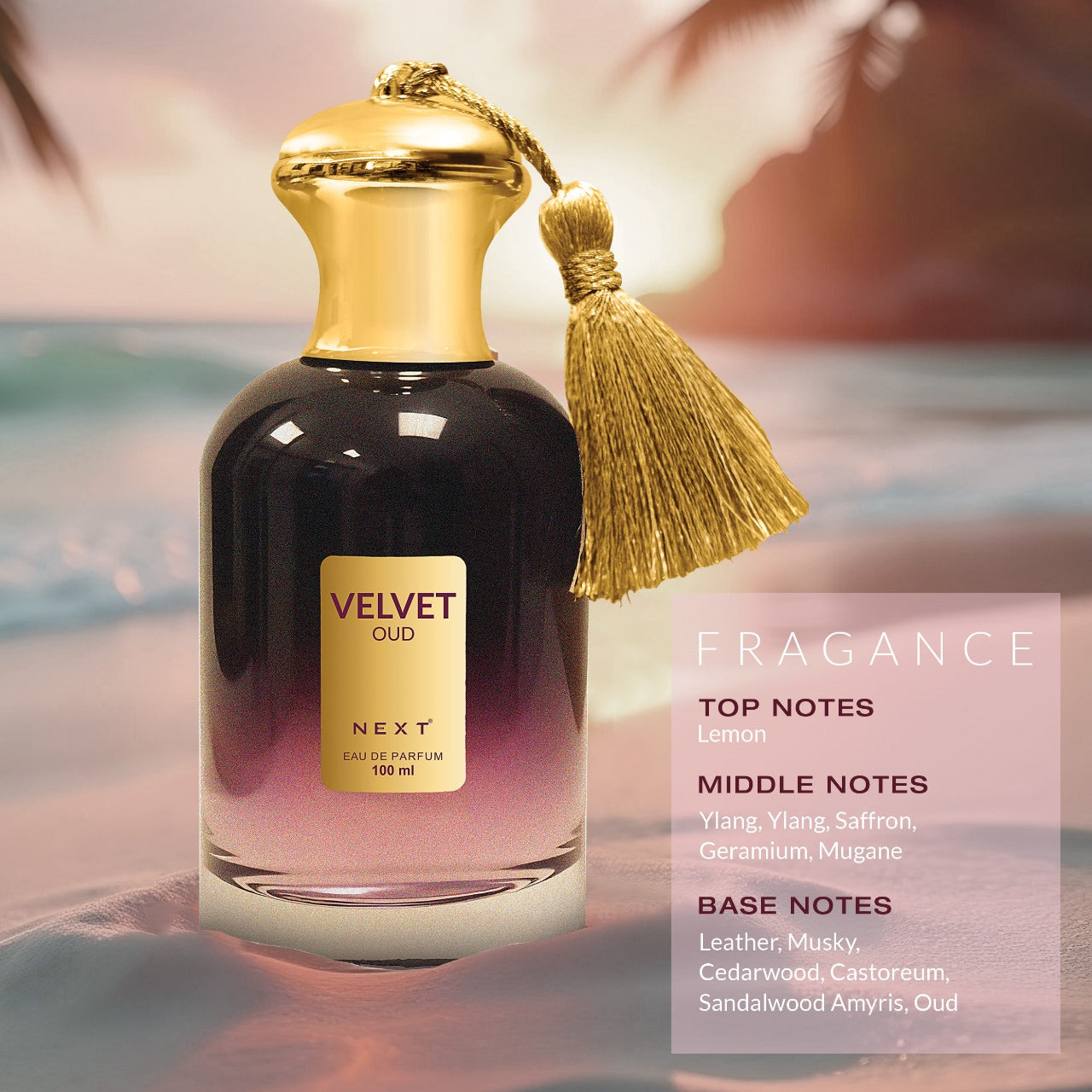 Next Care Luxury Velvet Oud Perfume Long Lasting Eau de Parfum - 100 ml (For Men & Women)
