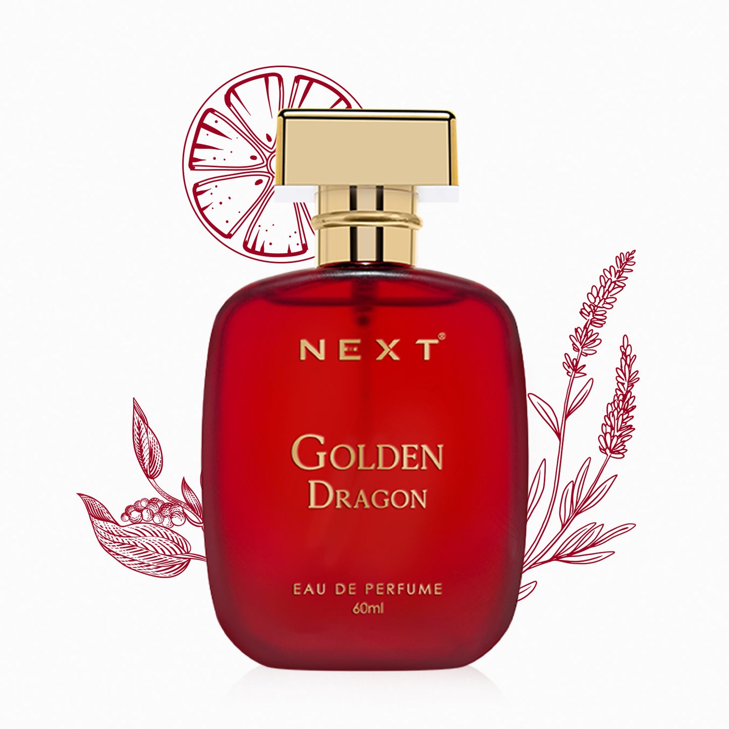 NEXT Golden Dragon Long Lasting Eau de Perfume for Men - 60ml