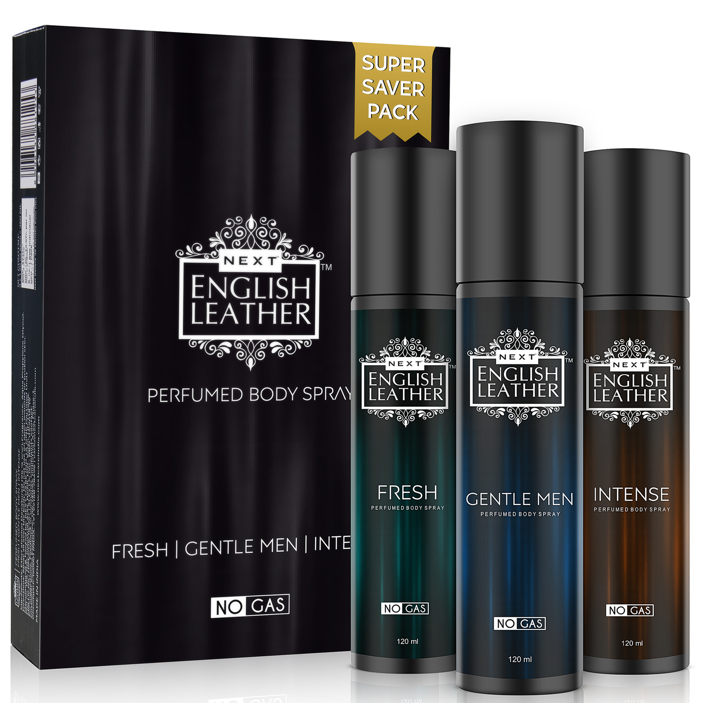 Next Care English Leather Fresh, Gentlemen and Intense Perfumed Body Spray