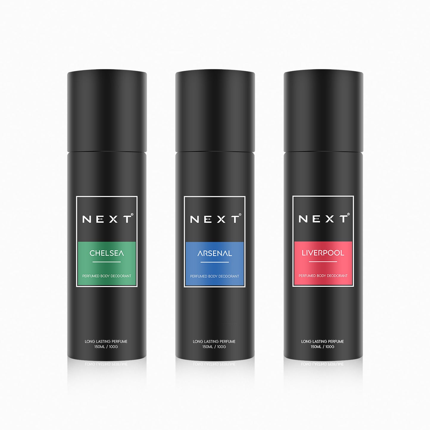 NEXT Premium Deodorant Combo Pack ( LIVERPOOL + CHELSEA + ARSENAL - 150ML Each )