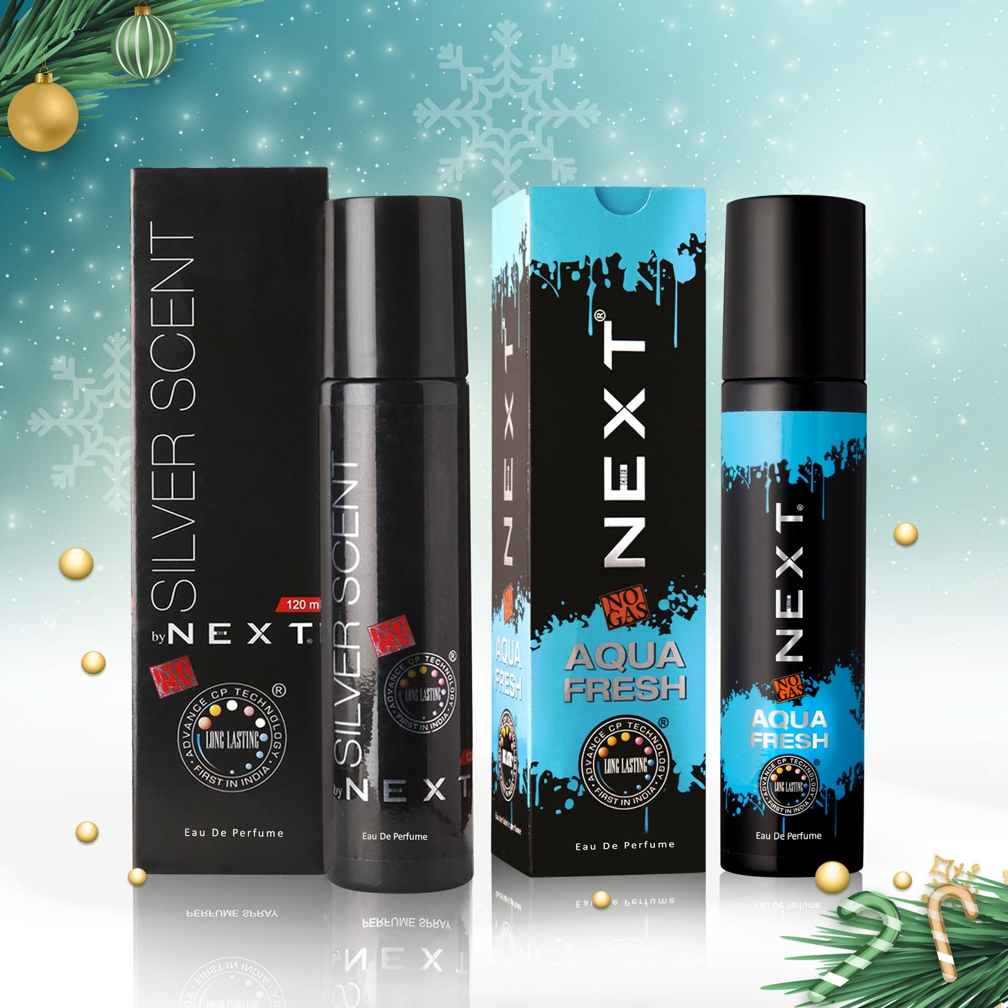 NEXT Pack of 2 Perfumes 120ml - Silver Scent 120ml, Aqua Fresh 120ml