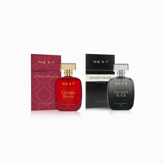 Next Luxury Combo Pack of 2 Perfume -Golden Dragon & Naughty Black  - 60ml Each