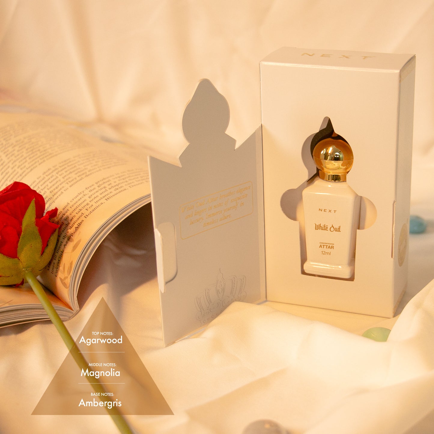 Next Care Premium White Oud Long Lasting Alcohol-Free Roll-On Attar 12ml