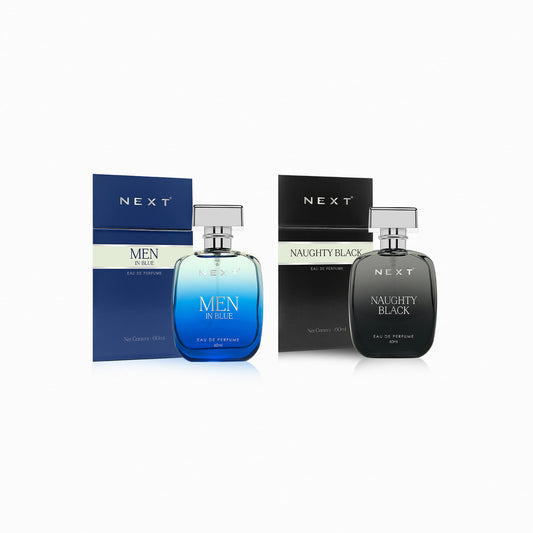 Next Luxury Combo Pack of 2 Perfume - Men In Blue & Naughty Black - 60ml Each