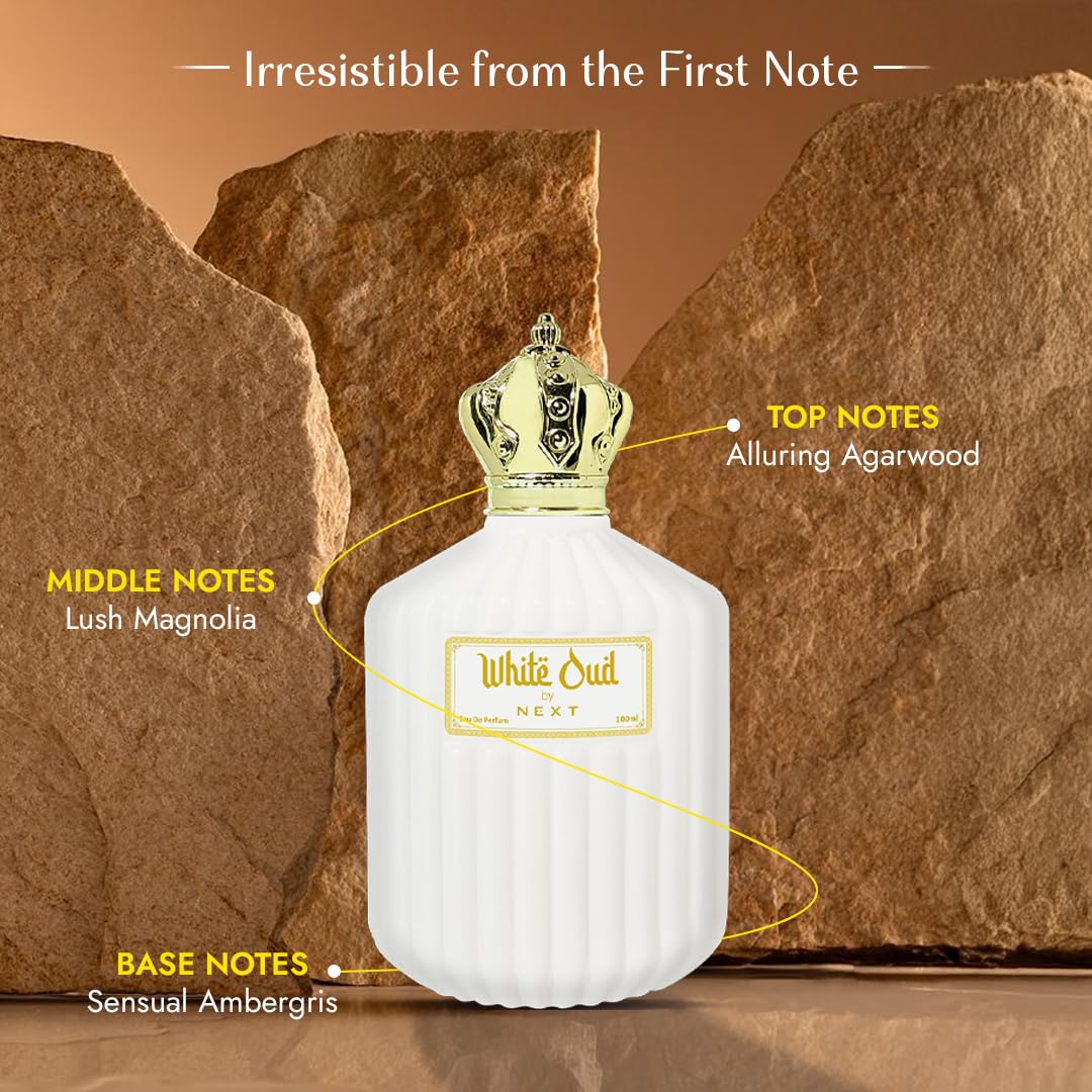 White Oud Perfume 100ml |Long Lasting Fragrance |Travel Friendlly|Party Perfume