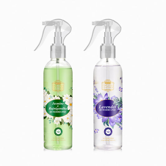 Next English Leather Jasmine and Lavender  Combo No Gas Room Air Freshener Spray - 200ml Each