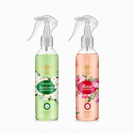Next English Leather  Jasmine and Rose Combo No Gas Room Air Freshener Spray - 200ml Each