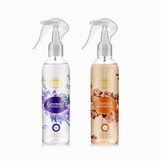 Next English Leather Lavender and Sandal Combo No Gas Room Air Freshener Spray - 200ml Each