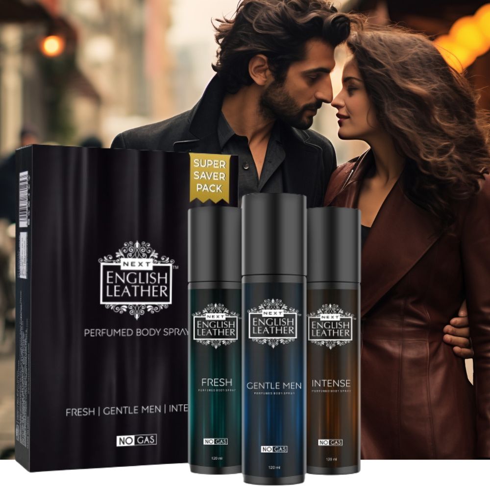 Next Care English Leather Fresh, Gentlemen and Intense Perfumed Body Spray