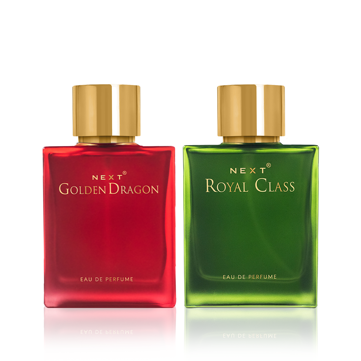 Next Combo Pack of 2 Perfumes Golden Dragon & Royal Class | Long Lasting - 100ml each
