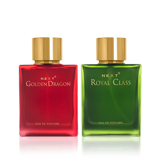 Next Combo Pack of 2 Perfumes Golden Dragon & Royal Class | Long Lasting - 100ml each