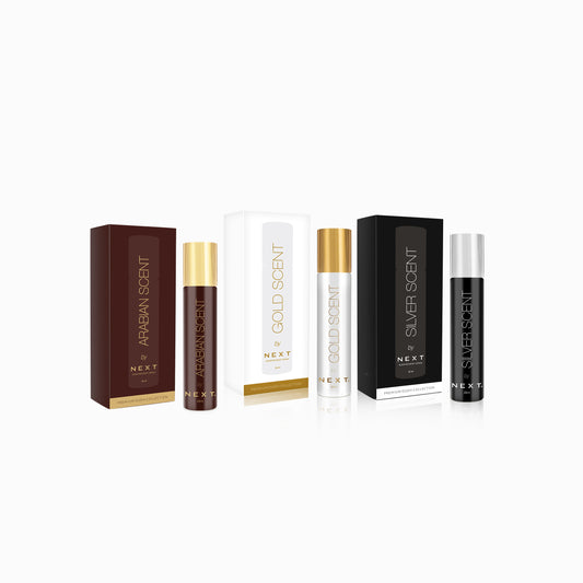 Next  combo pack of  3 Luxury Oudh Fragrances - Gold Scent | Arabian  Scent| Silver Scent - 30ML EACH