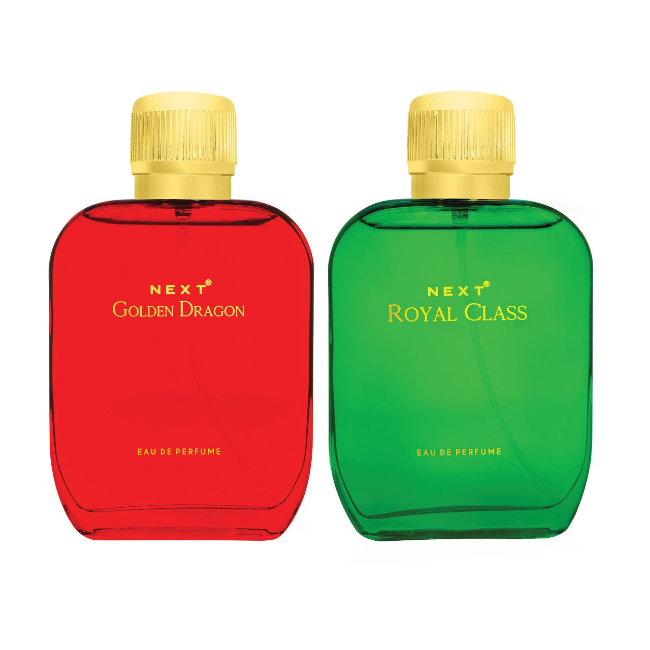 Next Combo Pack of 2 Perfumes Golden Dragon & Royal Class | Long Lasting - 100ml each