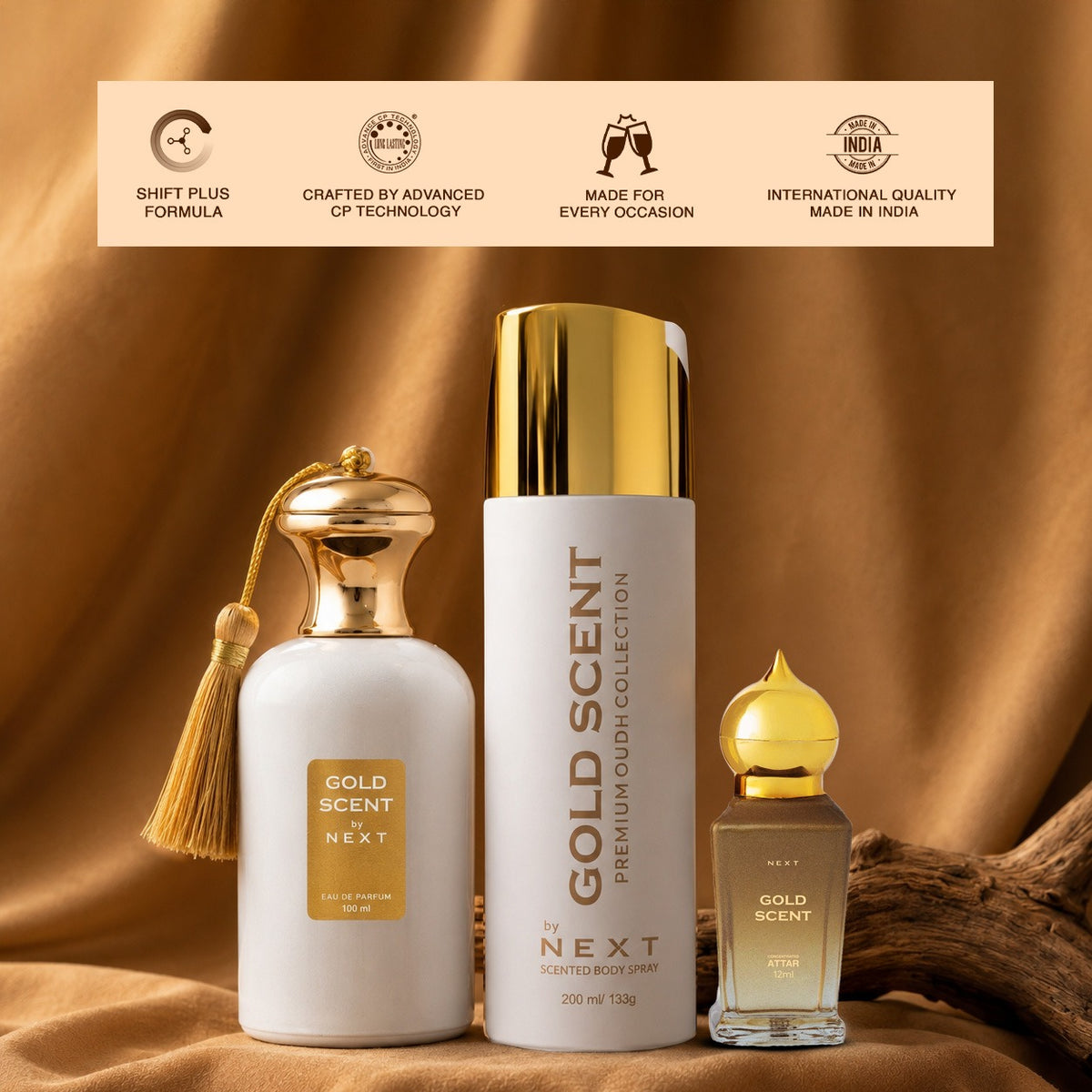 Gold Scent | Attar+ Perfume+ Deodorant | 12ML, 100ML & 200ML