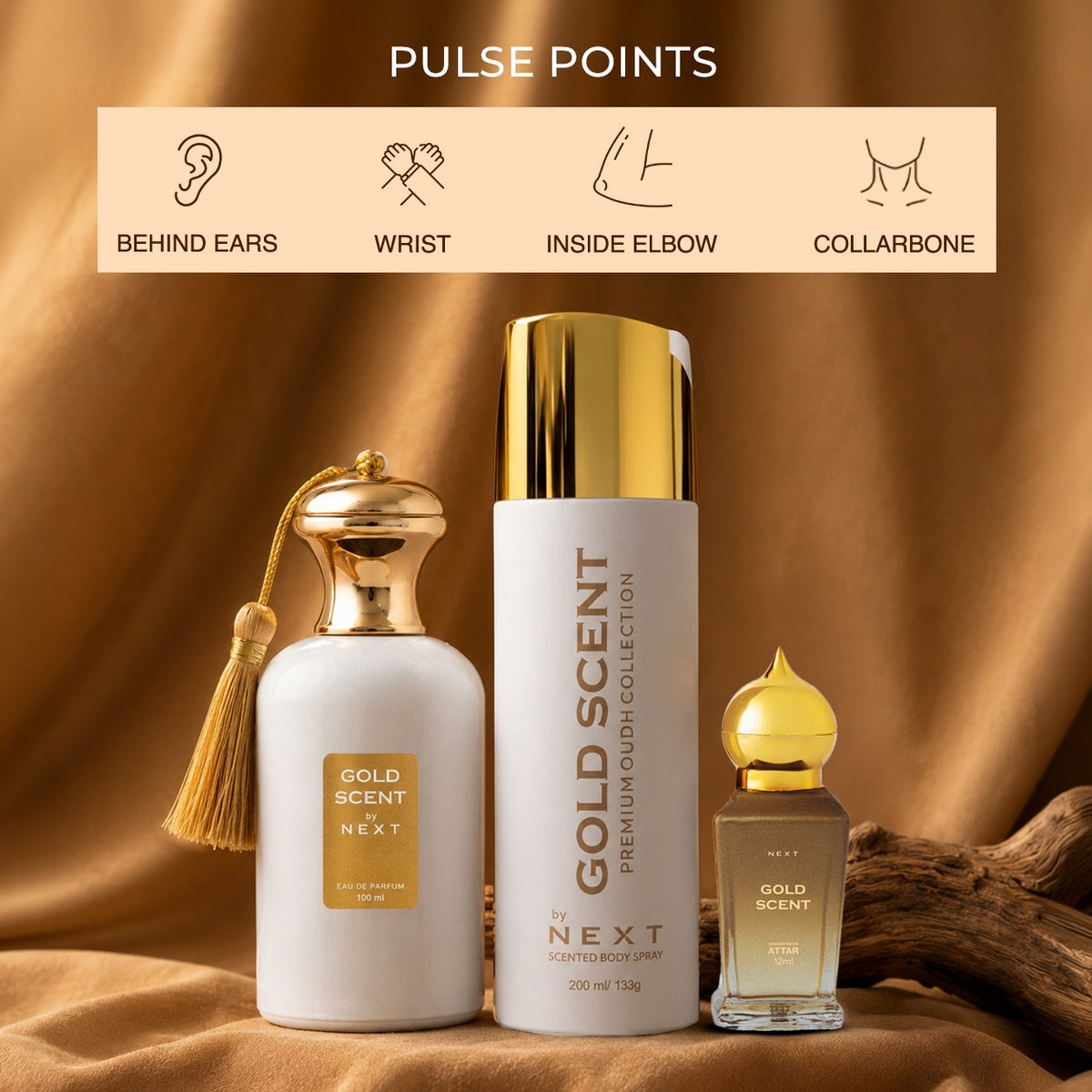 Gold Scent | Attar+ Perfume+ Deodorant | 12ML, 100ML & 200ML
