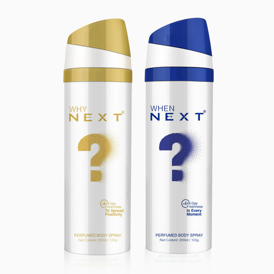 Next When ? & Why ? Long lasting perfume body spray for men & women – 200ml Each ( New Edition )