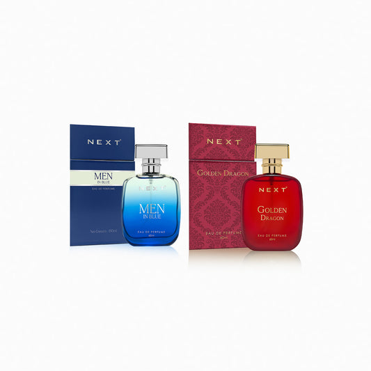 Next Luxury Combo Pack of 2 Perfume -Golden Dragon & Men In Blue  - 60ml Each
