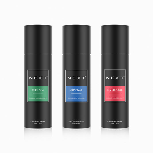 NEXT Premium Deodorant Combo Pack ( LIVERPOOL + CHELSEA + ARSENAL  - 150ML Each )