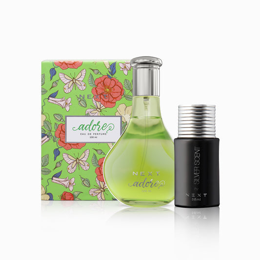 Perfume for Women ( Set of 2 Perfumes - 100ml + 35ml ) - Adore and Silver Scent